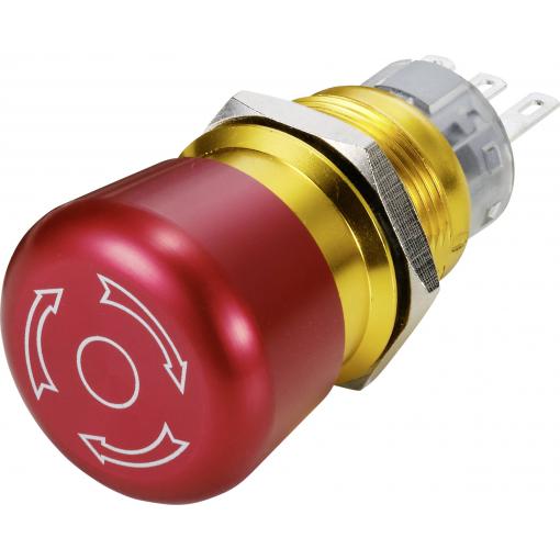 TRU COMPONENTS nouzový vypínač 3 A 1 rozpínací kontakt IP65 1 ks