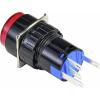 TRU COMPONENTS světelné tlačítko 250 V/AC 3 A 1x zap/(vyp) bez aretace červená (Ø) 18 mm IP65 1 ks