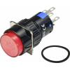 TRU COMPONENTS světelné tlačítko 250 V/AC 3 A 1x vyp/zap s aretací červená (Ø) 18 mm IP65 1 ks