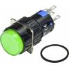 TRU COMPONENTS světelné tlačítko 250 V/AC 3 A 1x vyp/zap s aretací zelená (Ø) 18 mm IP65 1 ks