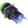 TRU COMPONENTS světelné tlačítko 250 V/AC 3 A 1x vyp/zap s aretací zelená (Ø) 18 mm IP65 1 ks