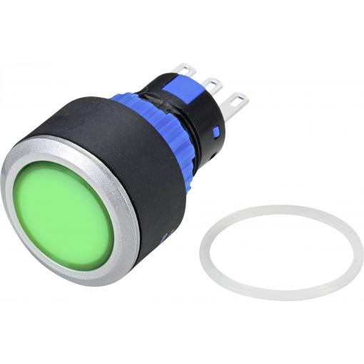 TRU COMPONENTS tlačítko 250 V/AC 3 A 1x vyp/(zap) bez aretace (Ø) 25 mm IP65 1 ks