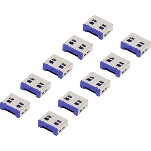Renkforce zámek portu USB RF-4695230 sada 10 ks stříbrnomodrá RF-4695230