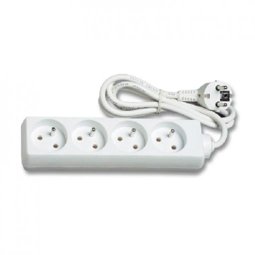 Prodlužovací přívod 4z.  5m, 3 x 1mm2, bílý FX4-5