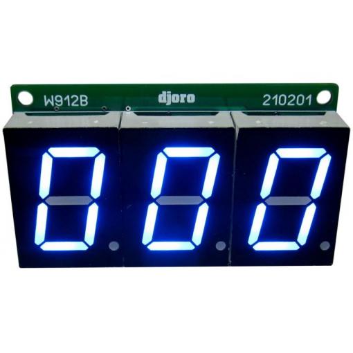 Digitální počítadlo 3místné modré h_w912d, stavebnice