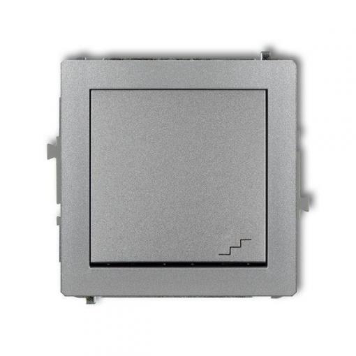 Vypínač č.6 pod omítku, stříbrný metalický, DECO Karlik