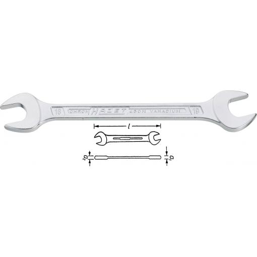 Hazet 450NA-1/2X9/16VKH oboustranný plochý klíč Délka klíče (palce) (jen pro nadpis) 1/2 - 9/16