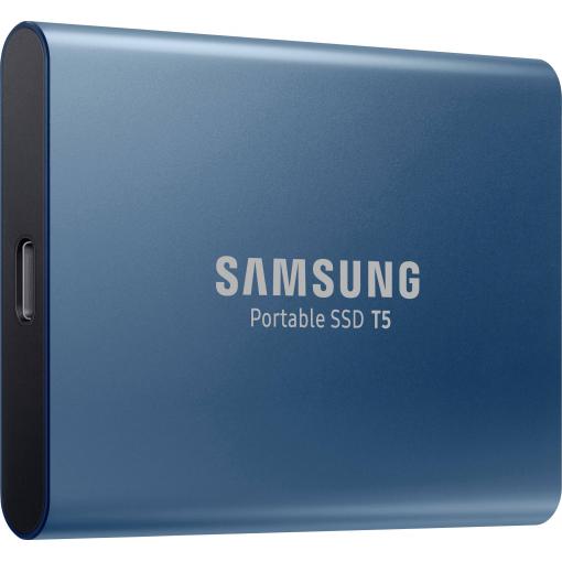 Externí SSD disk Samsung Portable T5, 500 GB, USB 3.2 (Gen 2) , Ocean Blue