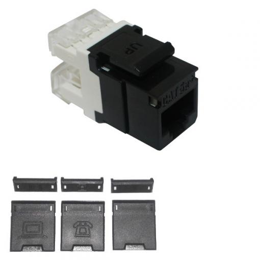 Přístroj zásuvky datové komunikační SOLARIX SXKJ-5E-UTP-BK  CAT5E UTP RJ45 černý