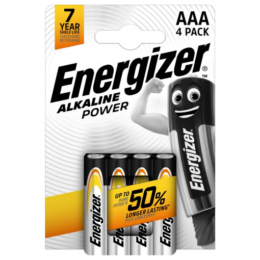 Baterie Energizer Alkalina Power AAA/R03, Blistr cena za balení 4 ks