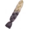 Syntetické vlasy Copánky ombre blond-černé, 60 cm