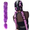 Syntetické vlasy Copánky ombre blond-černé, 60 cm