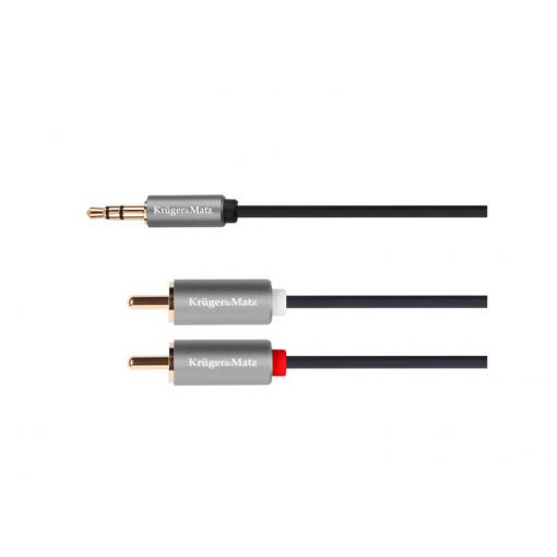 Kabel Jack 3.5mm stereo/2x Cinch 1m KRUGER & MATZ KM1218 Basic