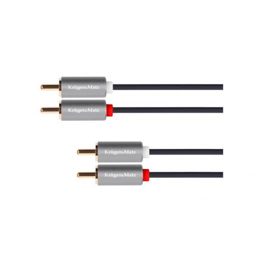 Kabel 2x Cinch konektor/2x Cinch konektor 5m KRUGER & MATZ KM1212 Basic