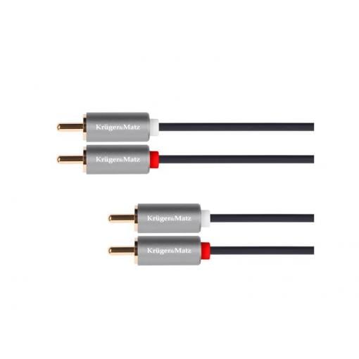Kabel 2x Cinch konektor/2x Cinch konektor 1m KRUGER & MATZ KM1213 Basic