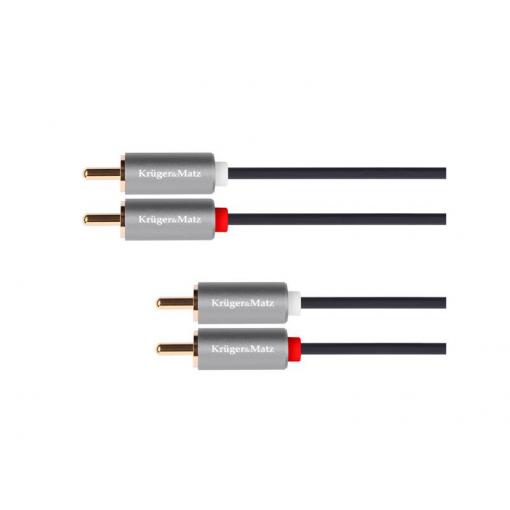 Kabel 2x Cinch konektor/2x Cinch konektor 1,8m KRUGER & MATZ KM1209 Basic