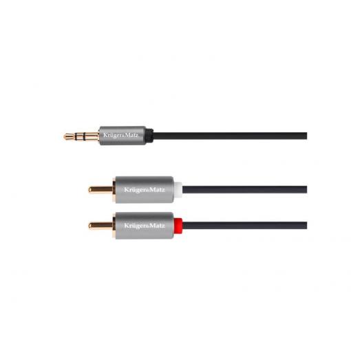 Kabel Jack 3.5mm stereo/2x Cinch 5m KRUGER & MATZ KM1217 Basic