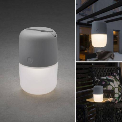 Konstsmide 7805-302 Assisi solární stolní lampa 1 W teplá bílá šedá