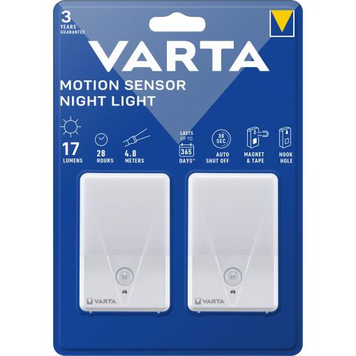 Varta Motion Sensor Night Light Twin 16624101402 noční světlo s pohybovým senzorem LED bílá