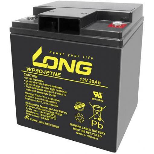 Long WP30-12TNE WP30-12TNE olověný akumulátor 12 V 30 Ah olověný se skelným rounem (š x v x h) 166 x 176 x 125 mm šroubované M6 odolné proti více cyklům,