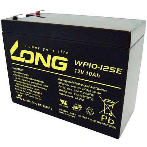 Long WP10-12SE WP10-12SE olověný akumulátor 12 V 10 Ah olověný se skelným rounem (š x v x h) 151 x 118 x 65 mm plochý konektor 6,35 mm odolné proti více