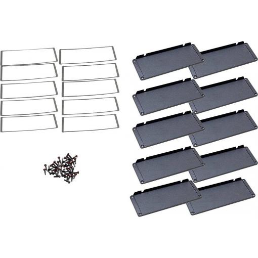 Hammond Electronics pouzdro hliník černá (d x š x v) 16 x 194 x 72 mm 10 ks