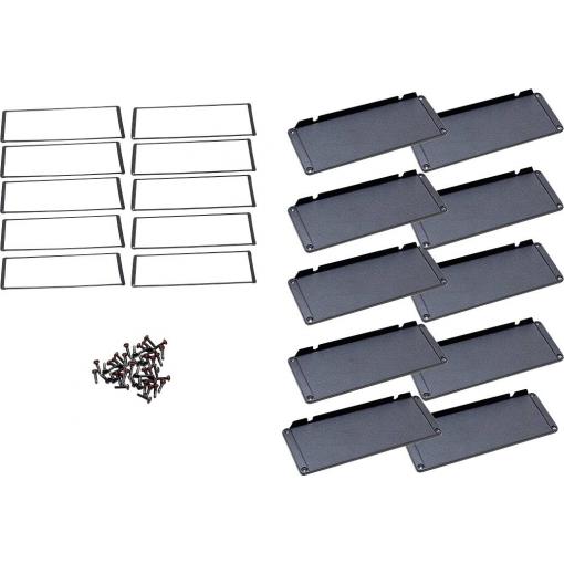 Hammond Electronics pouzdro hliník černá (d x š x v) 16 x 194 x 72 mm 10 ks