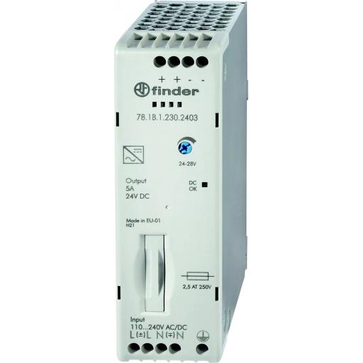 Finder 78.1B.1.230.2403 síťový zdroj na DIN lištu 24 V/DC 5 A 110 W Obsah 1 ks