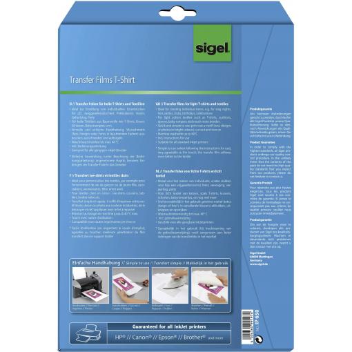 Sigel T1156 T1156 přenosná fólie na trička 197 g/m² 12 listů