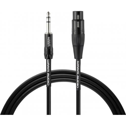 Warm Audio Pro Series XLR propojovací kabel [1x XLR zásuvka - 1x jack zástrčka 6,3 mm] 0.90 m černá