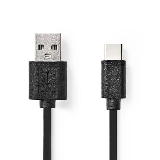 Kabel USB 2.0 A konektor - USB-C konektor, 1m, CCGP60600BK10