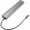 Renkforce RF-3374946 USB Hub 6 + 1 port USB-A USB 3.2 Gen1 5 GBit/s s proudovou přípojkou Pass-Through, s hliníkovým krytem stříbrná