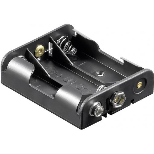 Velleman BH331B bateriový držák 3x AA (d x š x v) 56 x 48 x 16 mm