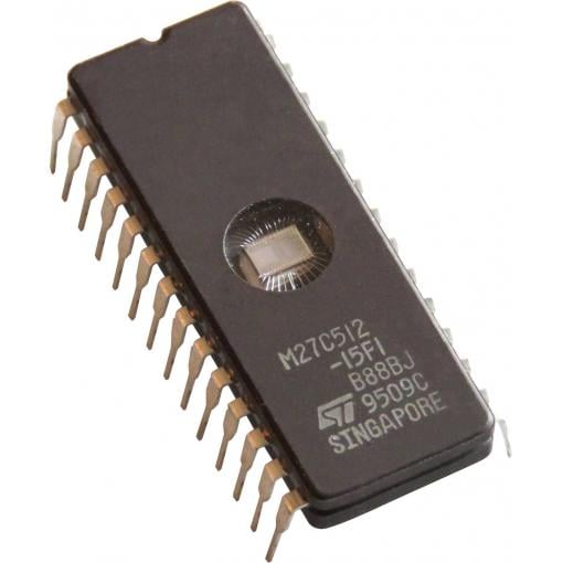 STMicroelectronics M27C512-DIP28W paměťový IO CDIP-28 EPROM 512 kBit 64 K x 8