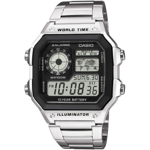 Casio Quartz náramkové hodinky AE-1200WHD-1AVEF (š x v x h) 42.1 x 45 x 12.5 mm Materiál pouzdra=Rezinát materiál řemínku=nerezová ocel