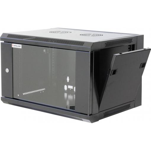 Intellinet 711715 19 nástěnná rozváděcí skříň (š x v x h) 570 x 370 x 450 mm 6 U černá (RAL 9005)