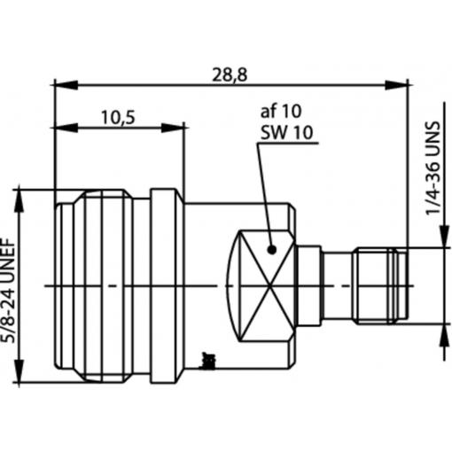 Telegärtner 100024219 100024219 koaxiální adaptér N zásuvka - SMA zásuvka 1 ks