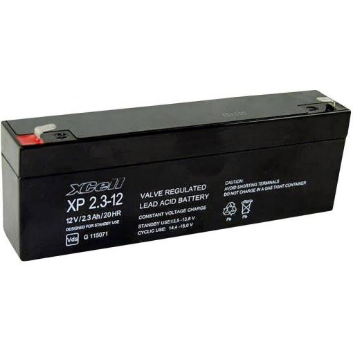 XCell XP2.112 XCEXP2.312 olověný akumulátor 12 V 2.3 Ah olověný se skelným rounem (š x v x h) 178 x 66 x 35 mm plochý konektor 4,8 mm bezúdržbové, VDS