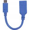Manhattan USB 2.0, USB 3.0 adaptér [1x USB 3.2 gen. 1 zásuvka A - 1x USB-C® zástrčka] 353540 15.00 cm jednoduché stínění, fóliové stínění