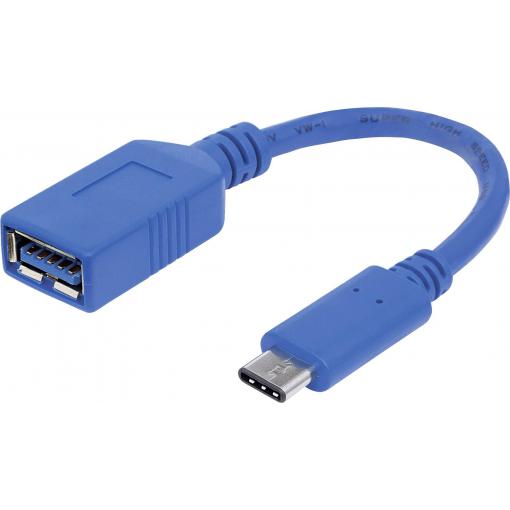 Manhattan USB 2.0, USB 3.0 adaptér [1x USB 3.2 gen. 1 zásuvka A - 1x USB-C® zástrčka] 353540 15.00 cm jednoduché stínění, fóliové stínění