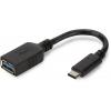 Digitus USB 3.0 adaptér [1x USB 3.2 gen. 1 zásuvka A - 1x USB 3.0 zástrčka C ] AK-300315-001-S 0.15 m kulatý, oboustranně zapojitelná zástrčka, dvoužilový