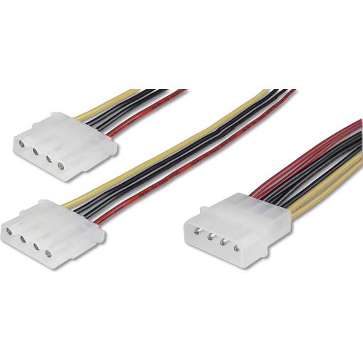 Digitus PC, mechanika, napájecí Y kabel [1x IDE proudová zástrčka 4pólová - 2x IDE proudová zásuvka 4pólová] 0.20 m žlutá, červená, černá