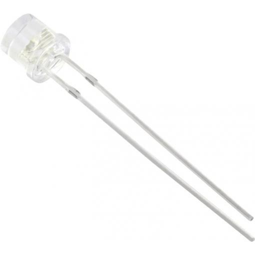 HuiYuan 6634W2C-LHC-B LED s vývody bílá cylindrický 5 mm 900 mcd 120 ° 20 mA
