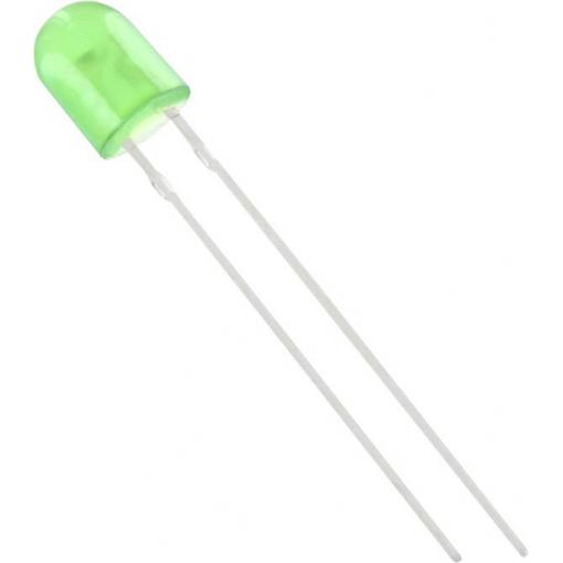 HuiYuan 5234G3D-JHC-A LED s vývody zelená oválný 5 mm 1250 mcd 110 °, 50 ° 20 mA