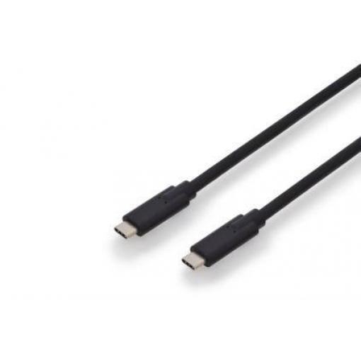 Digitus USB kabel USB 3.2 Gen1 USB-C ® zástrčka, USB-C ® zástrčka 1.00 m černá dvoužilový stíněný AK-300139-010-S