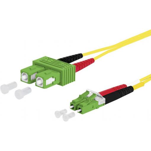 Metz Connect 151P1EAJA10E optické vlákno optické vlákno kabel 1.00 m žlutá [2x SC APC zástrčka - 2x zástrčka LC] 9/125 µ Singlemode OS2