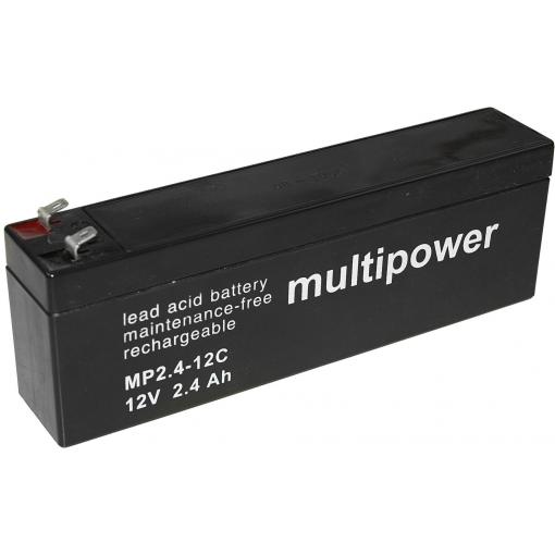 multipower PB-12-2,4-4,8 MP2,4-12C olověný akumulátor 12 V 2.4 Ah olověný se skelným rounem (š x v x h) 178 x 66 x 34.5 mm plochý konektor 4,8 mm odolné proti