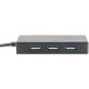 Digitus DA-70240-1 USB Hub 4 porty USB-A USB 3.0 5 GBit/s s hliníkovým krytem černá DA-70240-1