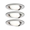 Paulmann 93429 Nova vestavné svítidlo, LED, GU10, 19.5 W, železo (kartáčované), sada 3 ks
