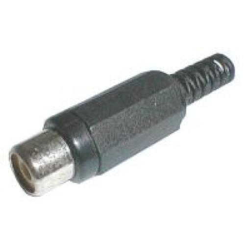 Zdířka CINCH kabel plast černá